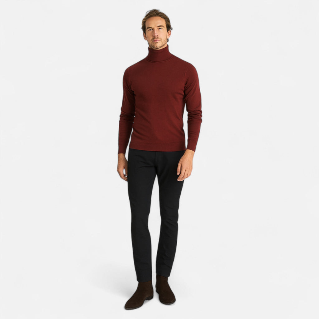Andrés | Suéter de Cuello Alto de Algodón Premium para Hombre 1