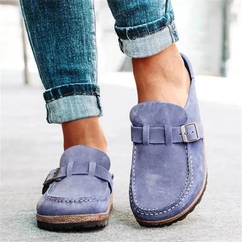 Clara | Zapatos Retro Sin Cordones de Ante para Mujer 2