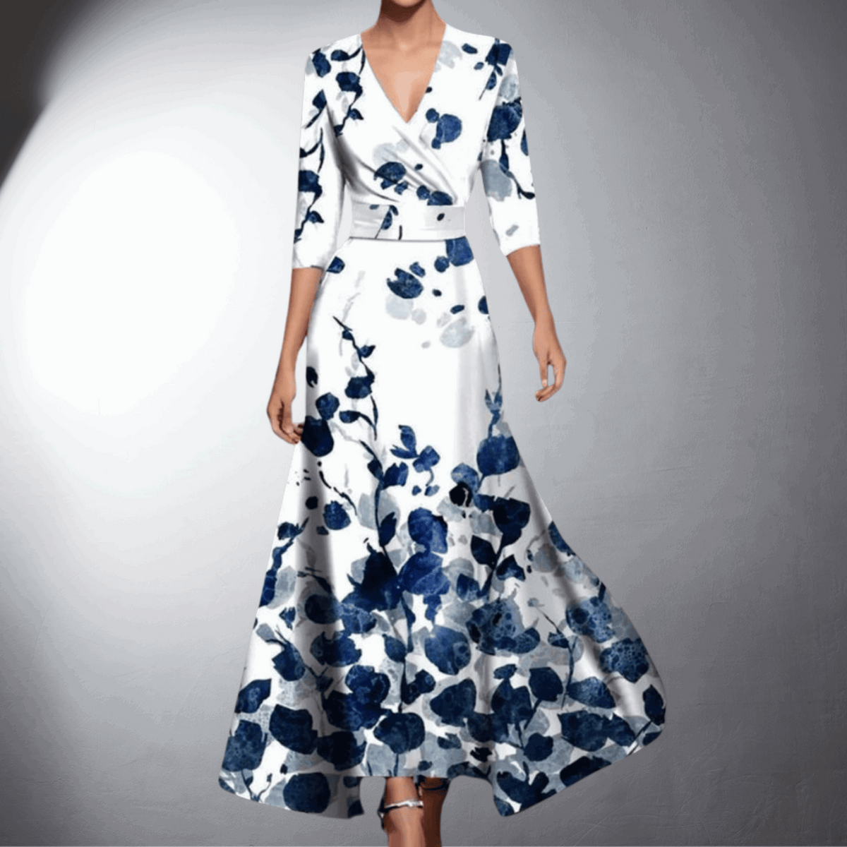 Elegante Vestido de Noche con Detalles Florales para Mujeres | Diseño Sofisticado para Eventos Especiales 2