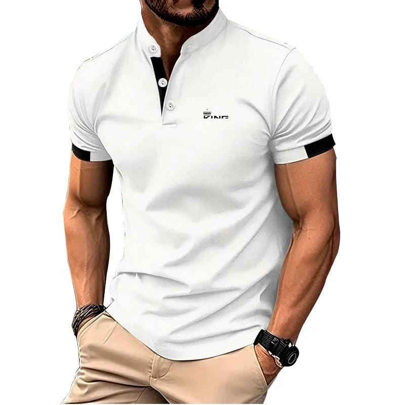 Ethan | Elegante Polo Masculino con Cuello Mao y Diseño Moderno 5
