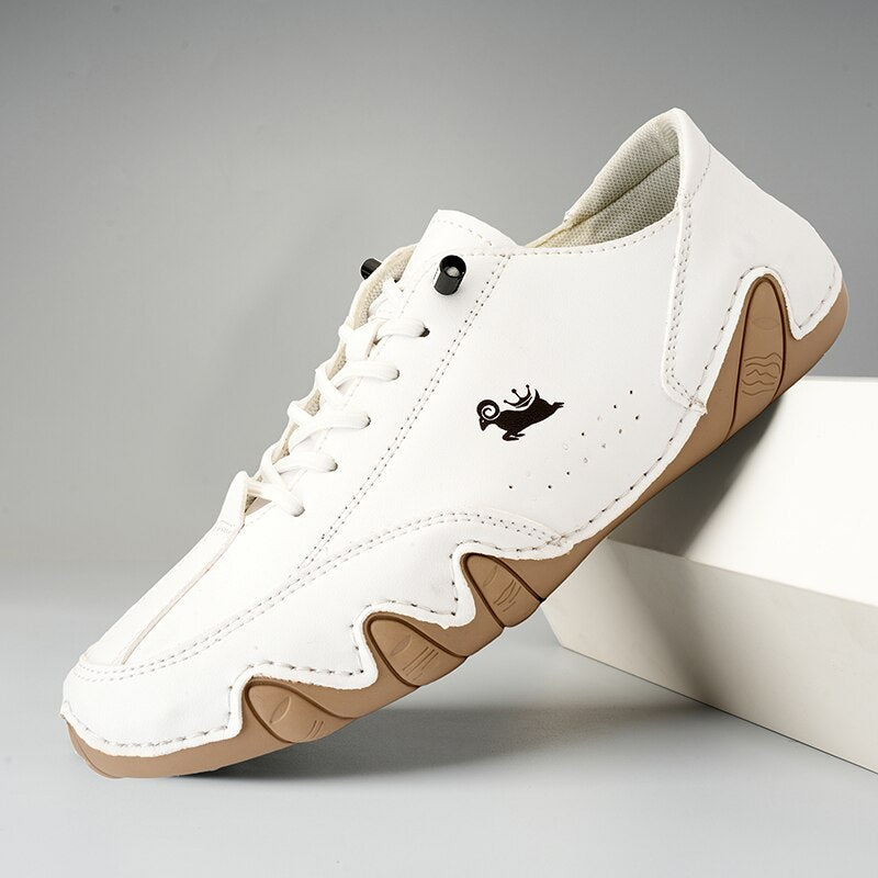 Ethan | Elegantes Zapatillas Hombre de Cuero Barefoot Flexibles 0