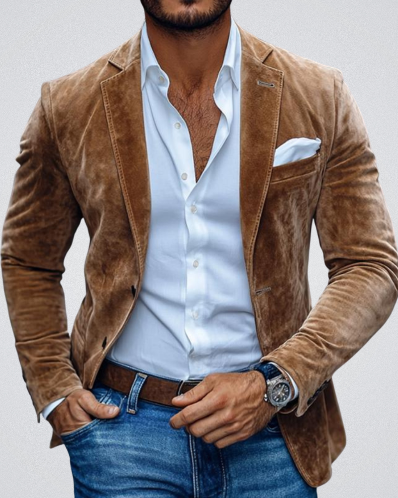 Ethan | Moderna Americana Cruzada Beige Hombre 0