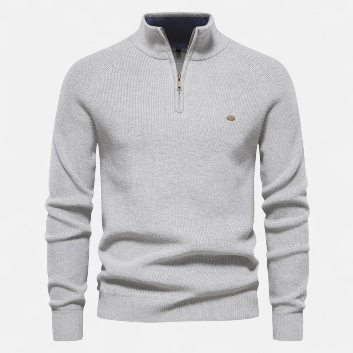 Fernando | Suéter de Algodón Premium con Media Cremallera para Hombre 3