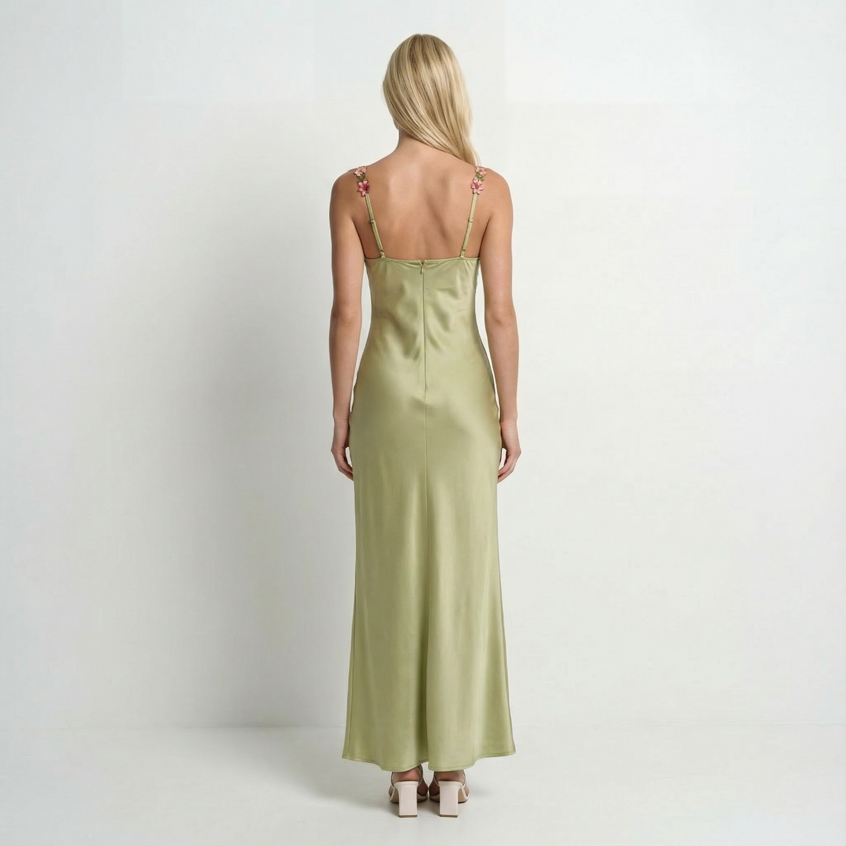 FloralElegance | Elegante Vestido Largo Mujer Sin Mangas con Bordado 2
