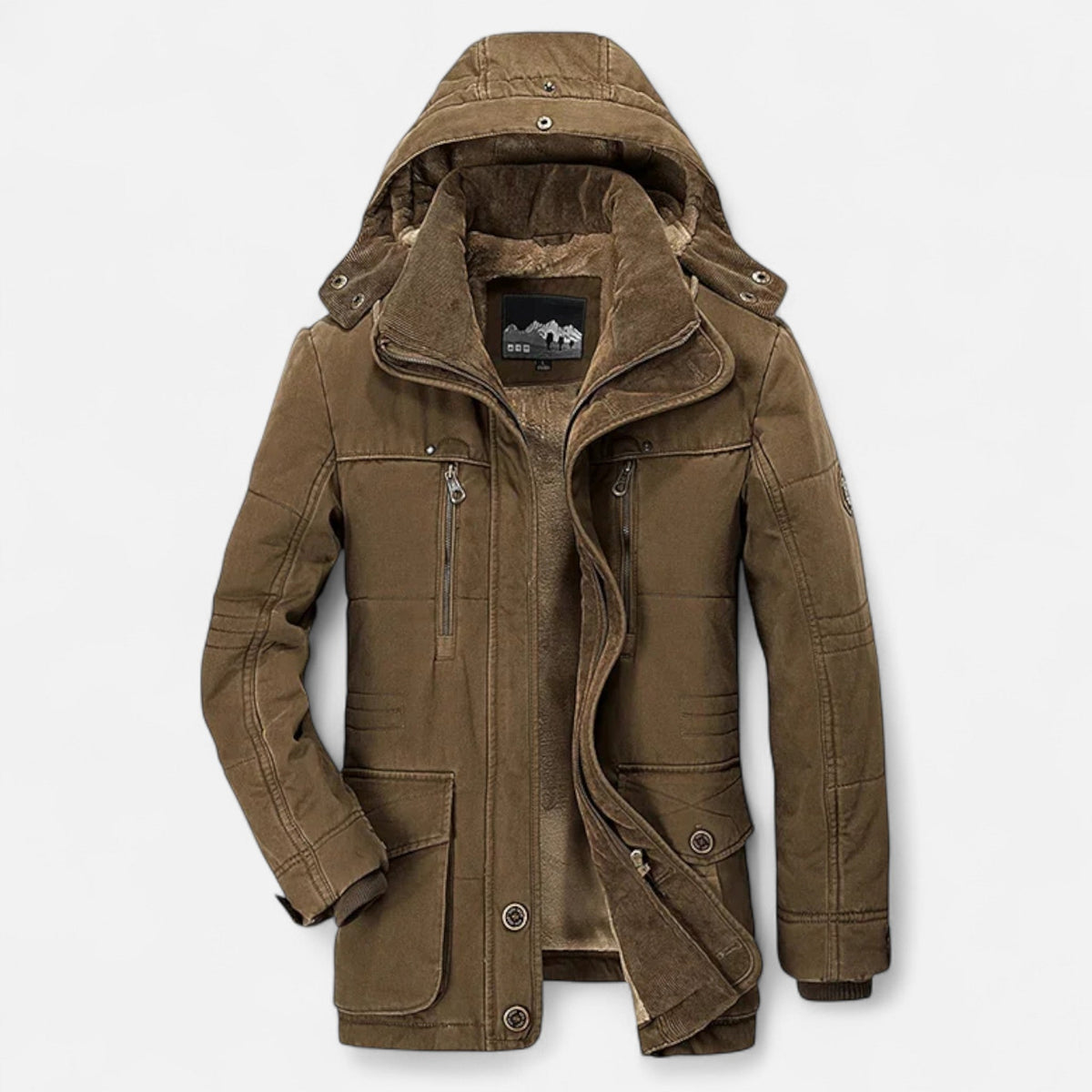 Javier | Parka Acolchada con Capucha para Hombre en Invierno 4