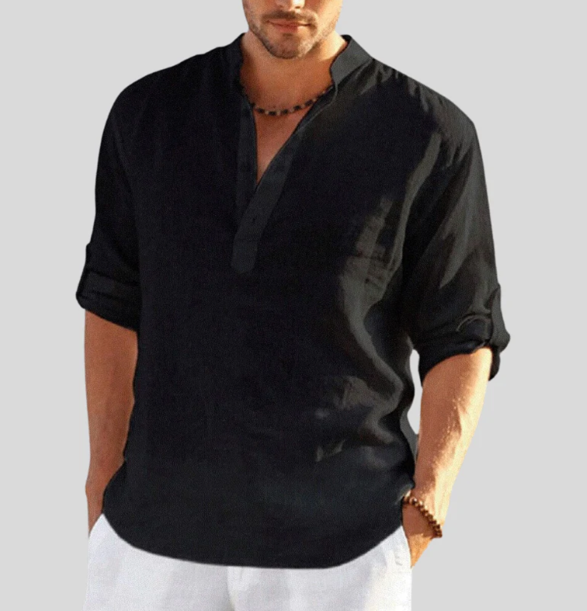 Liam | Camisa Lino Hombre Transpirable y Elegante 3