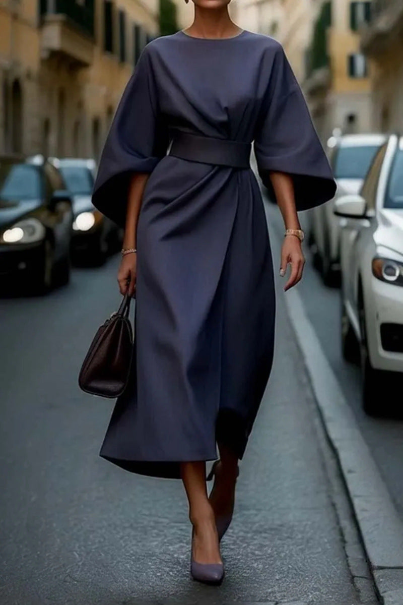 Lucía | Vestido Midi Elegante de Manga Ancha para Mujer 3