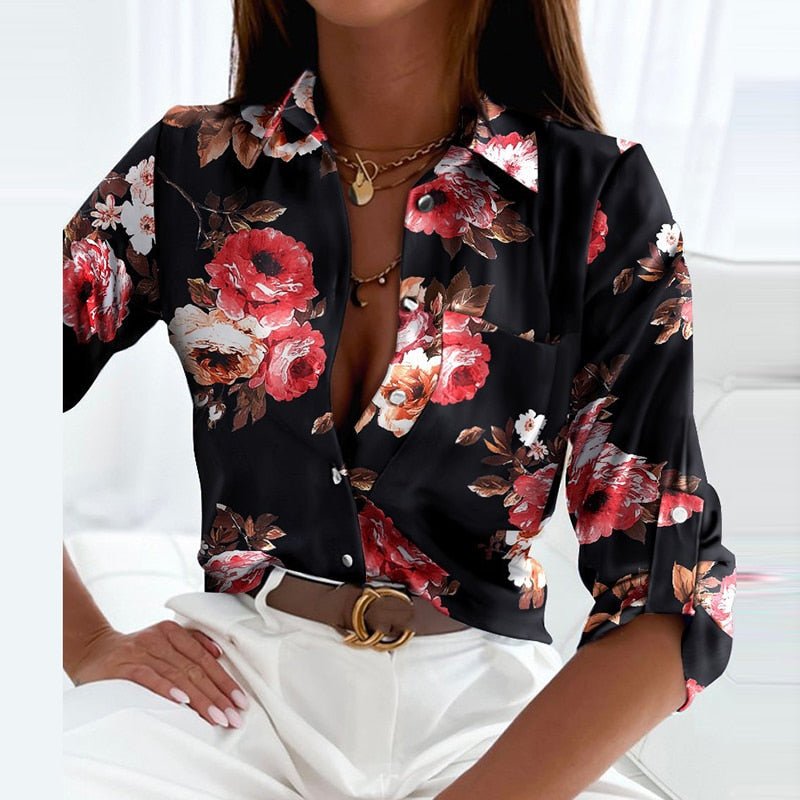 Sofia | Elegante Blusa Blanca Casual con Cuello Plegable 8
