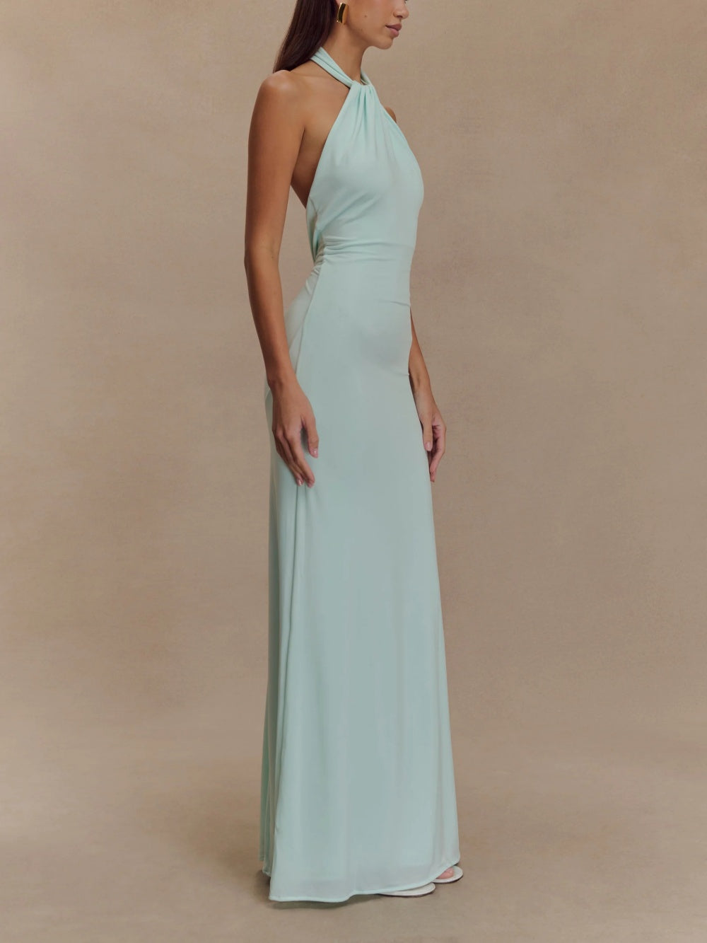 Vestido Largo Mujer | Halter Elegante con Espalda Descubierta | Ideal para Fiesta y Eventos Especiales 2