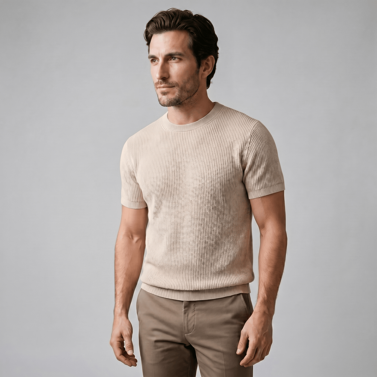 Andrés | Jersey de Punto para Hombre con Textura Vertical - Noa Lagos