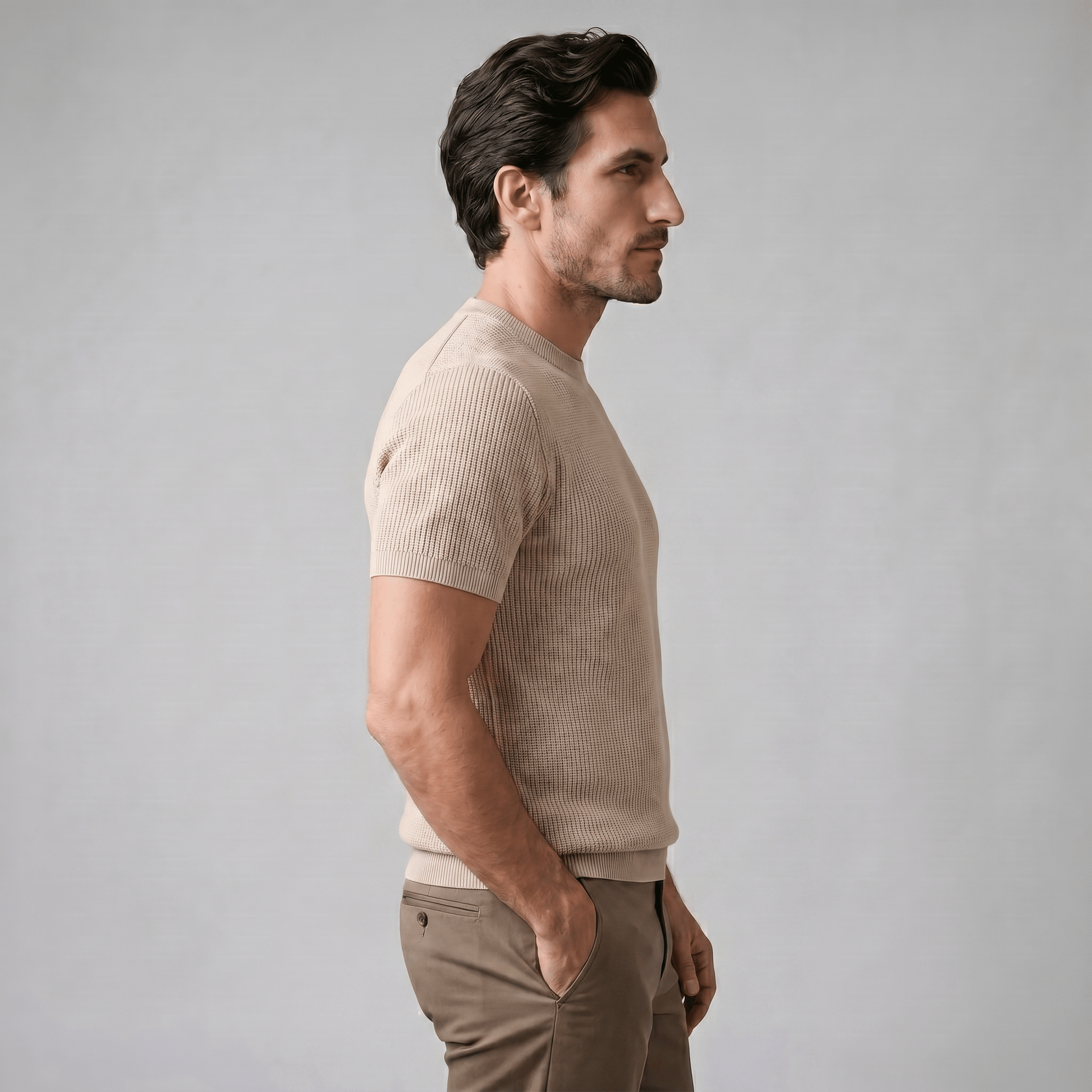 Andrés | Jersey de Punto para Hombre con Textura Vertical - Noa Lagos