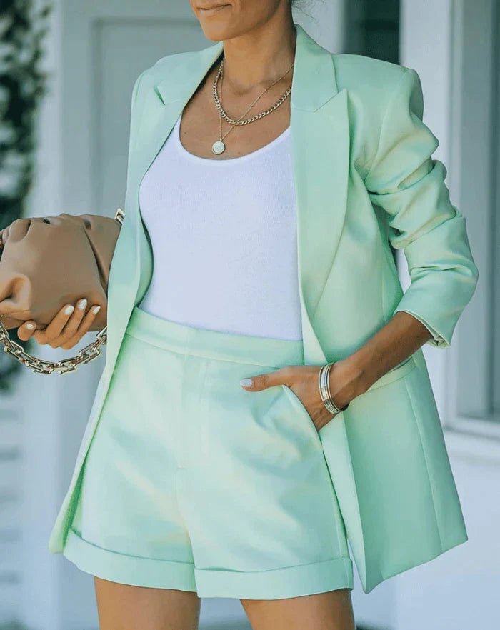Ava | Elegante Traje Corto con Blazer y Pantalones Rectos - Noa Lagos