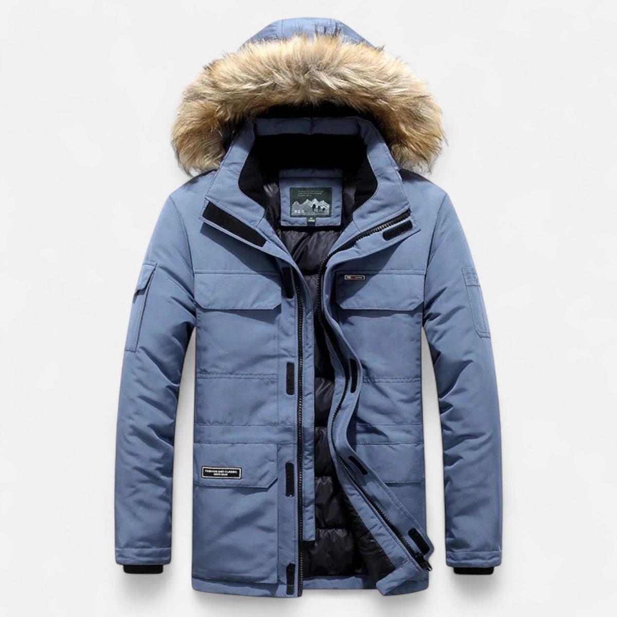 Diego | Parka de Plumón de Invierno para Hombre con Capucha y Forro Polar - Noa Lagos