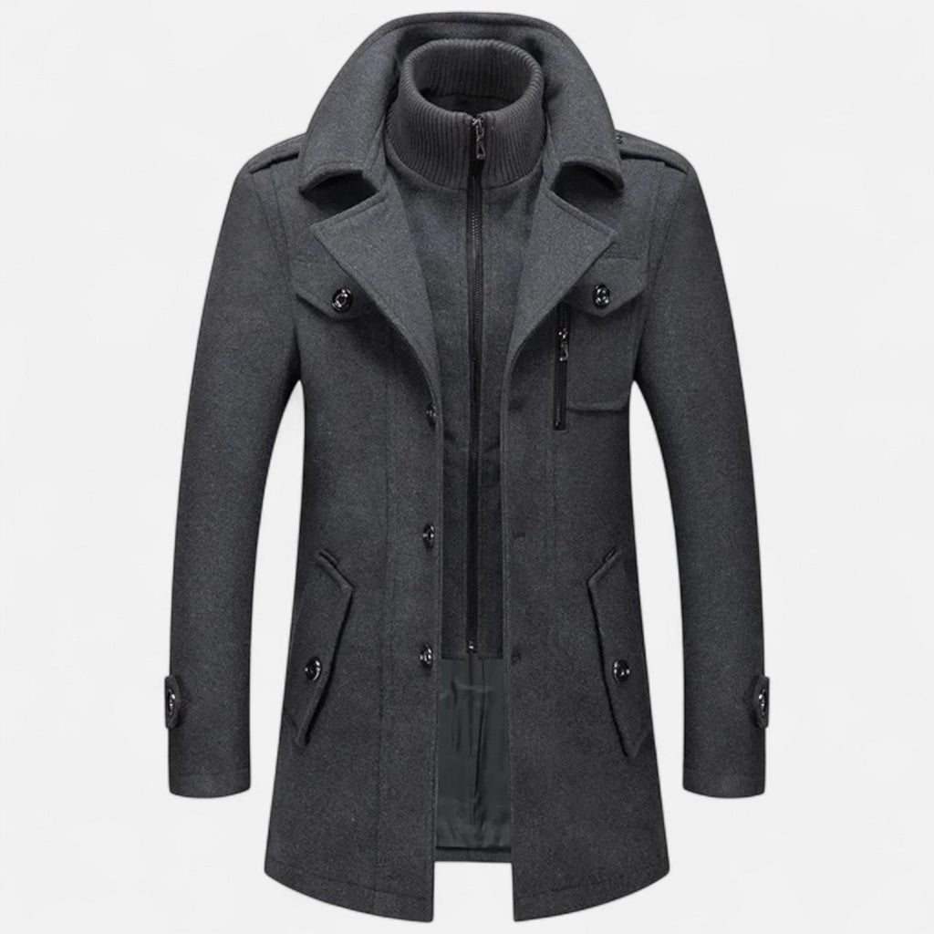 Fernando | Abrigo de Invierno de Lana con Cuello Doble para Hombre - Noa Lagos