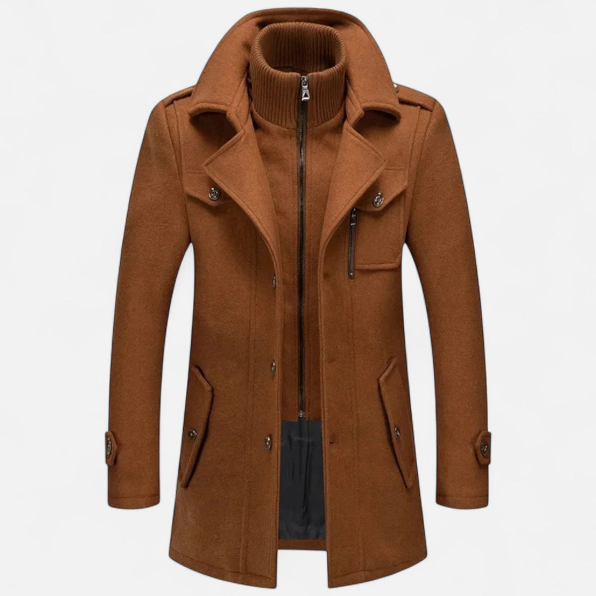Fernando | Abrigo de Invierno de Lana con Cuello Doble para Hombre - Noa Lagos