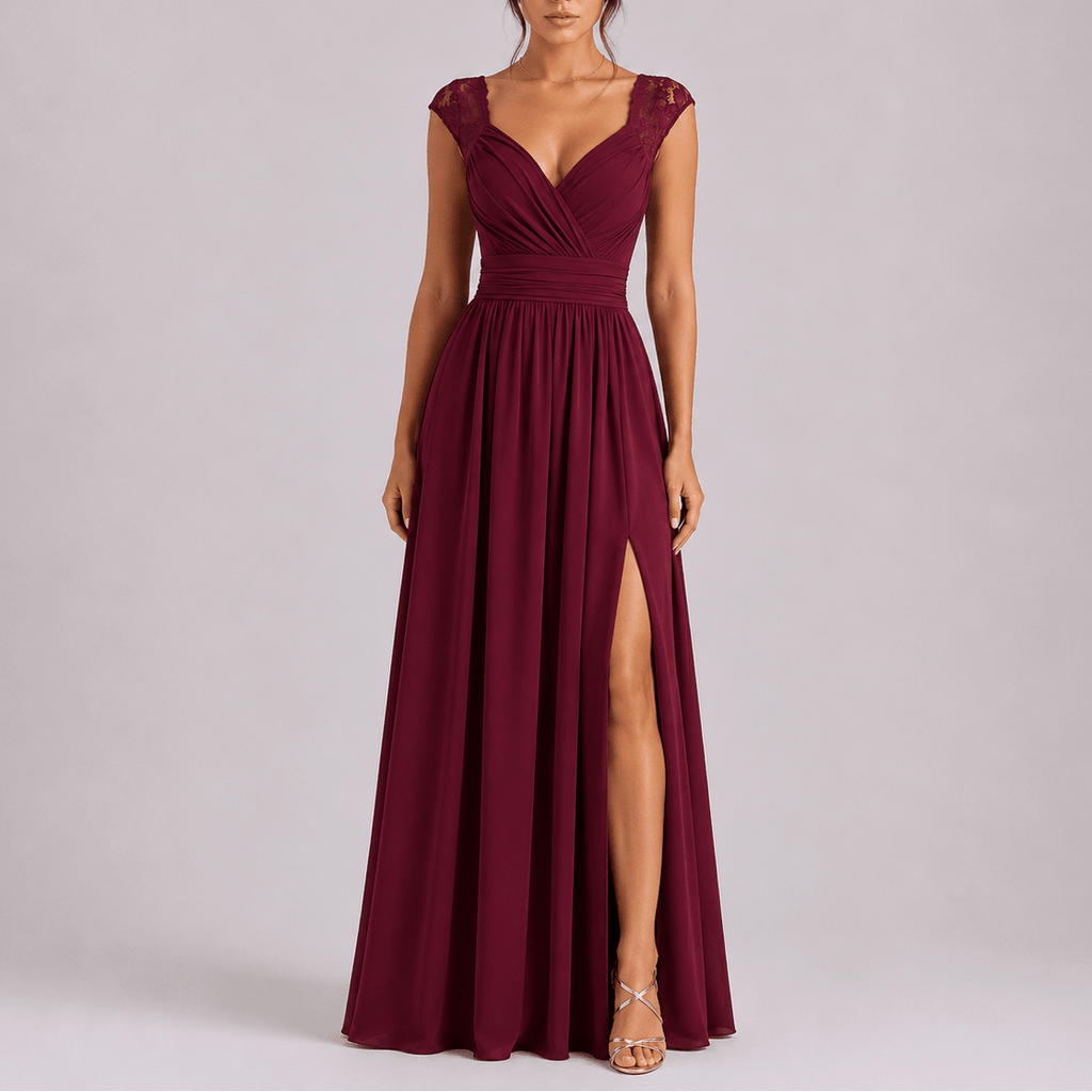 Isabel | Vestido Largo de Noche con Abertura Lateral para Mujer - Noa Lagos