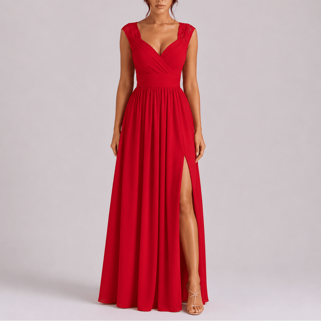 Isabel | Vestido Largo de Noche con Abertura Lateral para Mujer - Noa Lagos