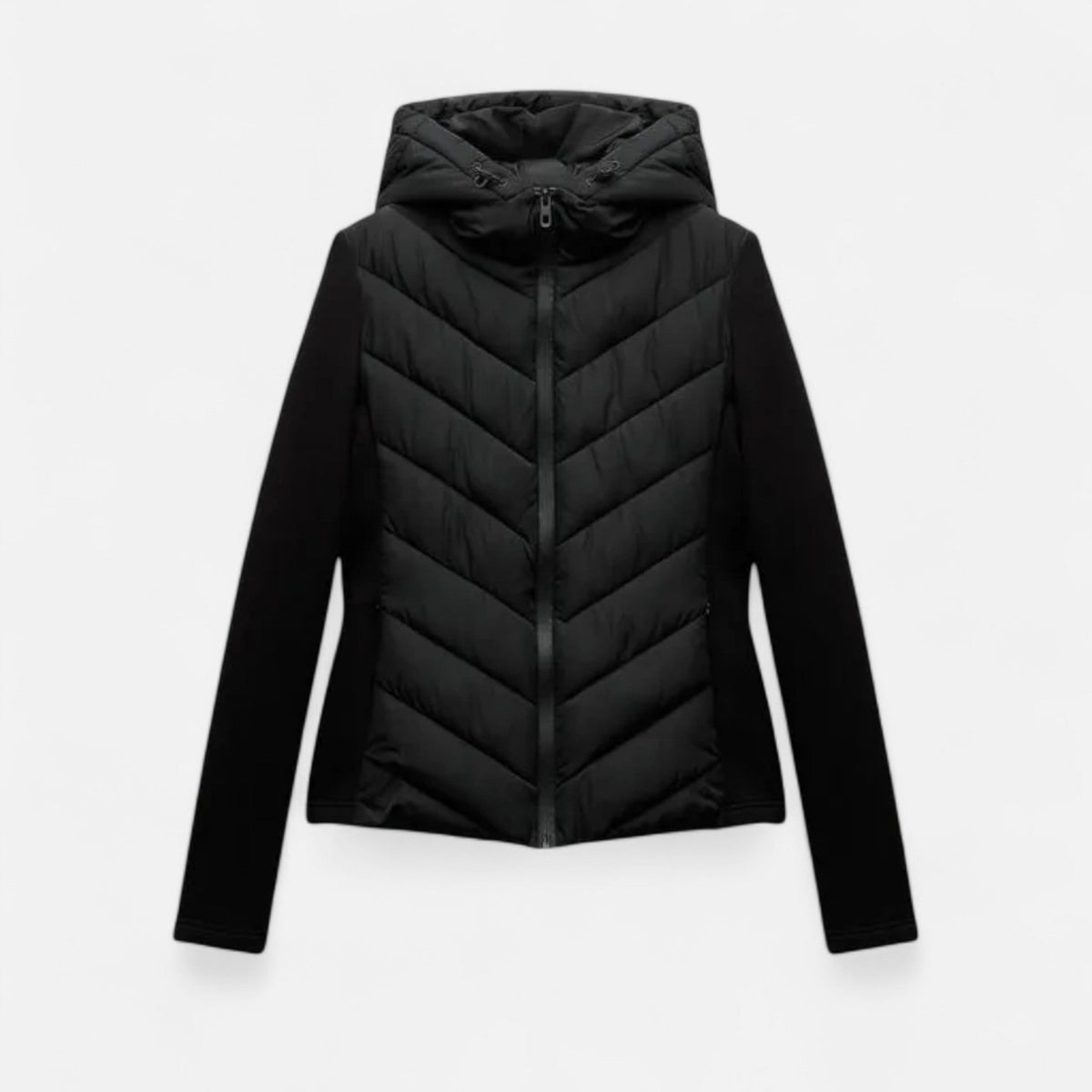 Isabella | Chaqueta de Plumas con Capucha y Patchwork para Mujer - Noa Lagos