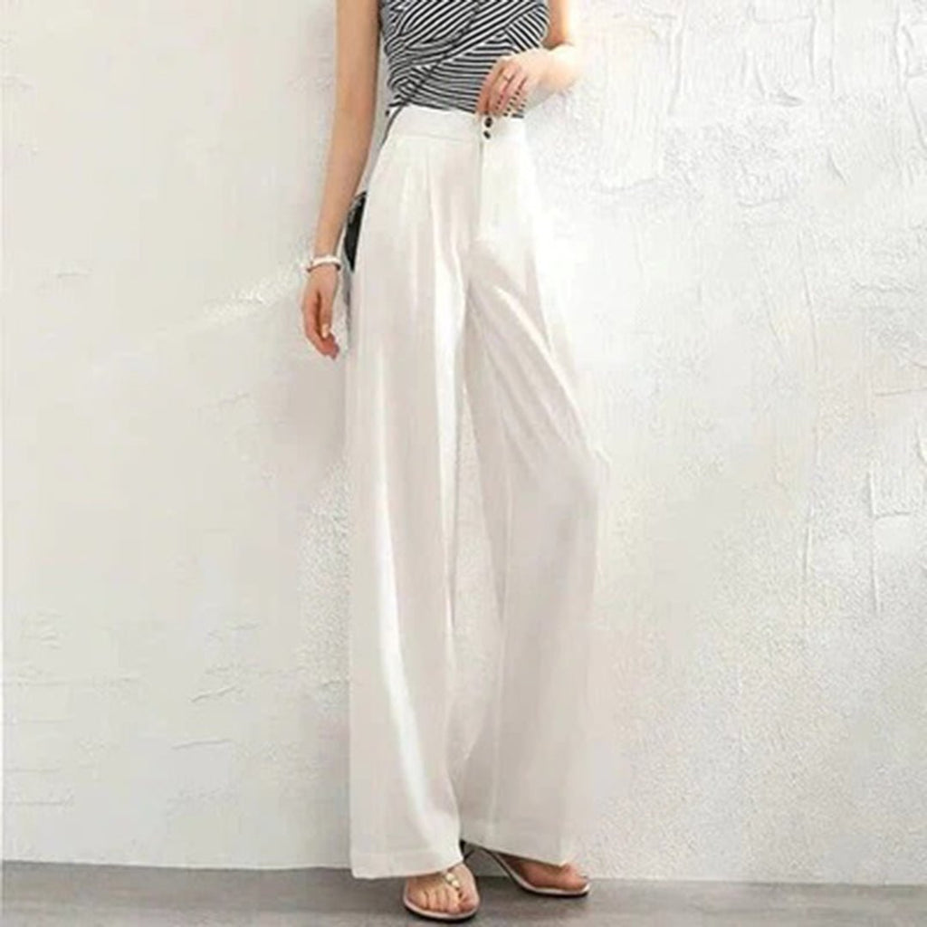 Isabella | Pantalones Anchos de Lino Talle Alto para Mujer - Noa Lagos