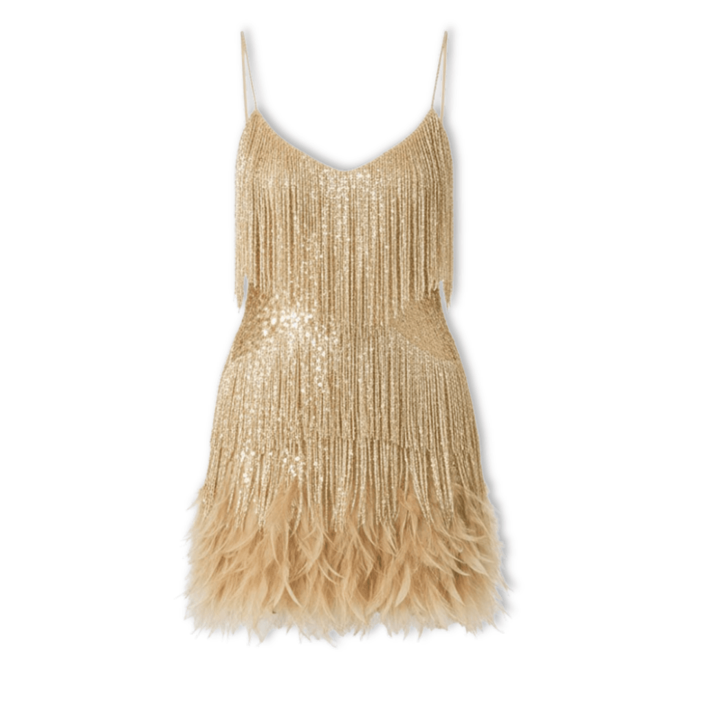 Isabella | Vestido Corto de Noche con Lentejuelas y Plumas para Mujer - Noa Lagos