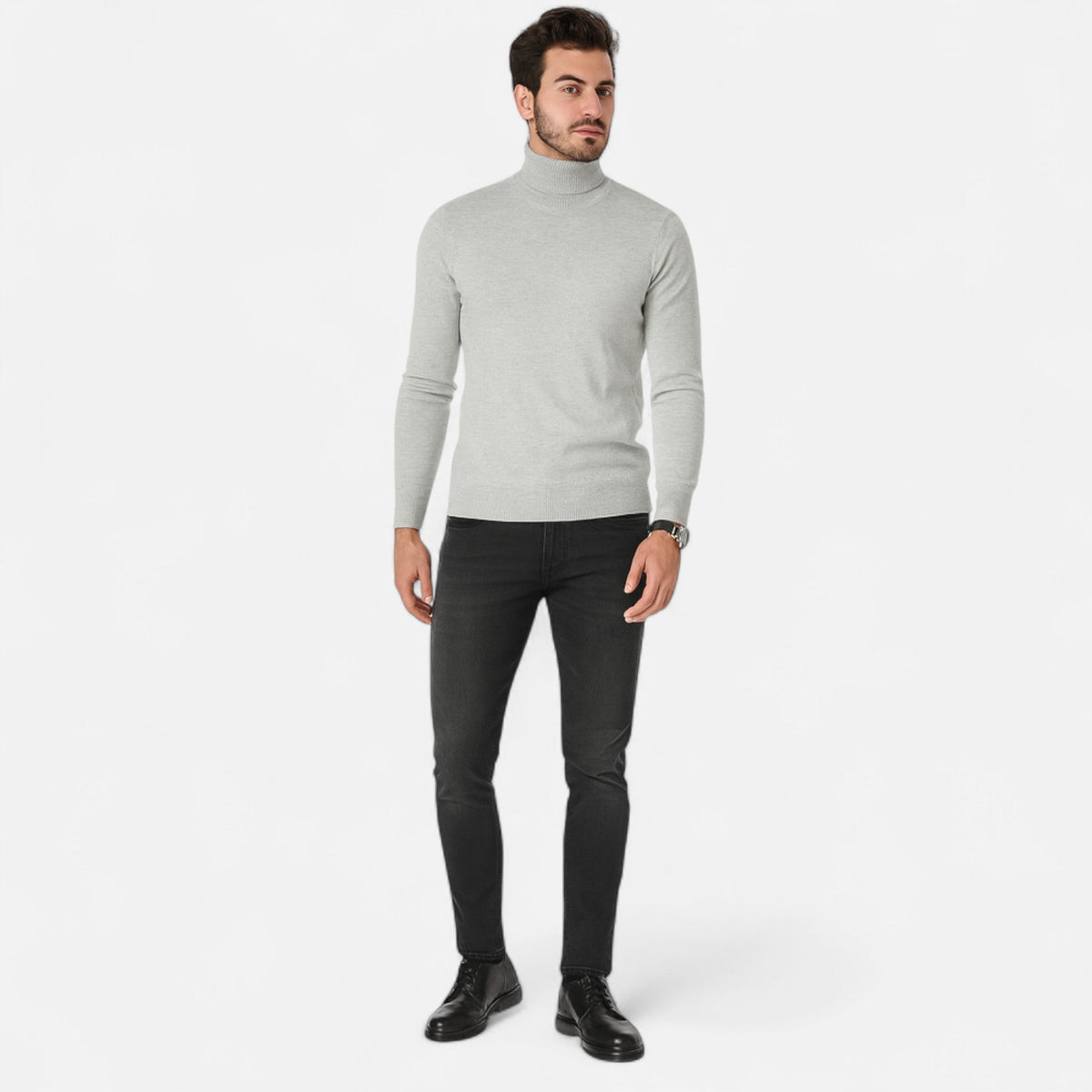 Javier | Jersey Cuello Alto de Lana para Hombre Clásico y Elegante - Noa Lagos