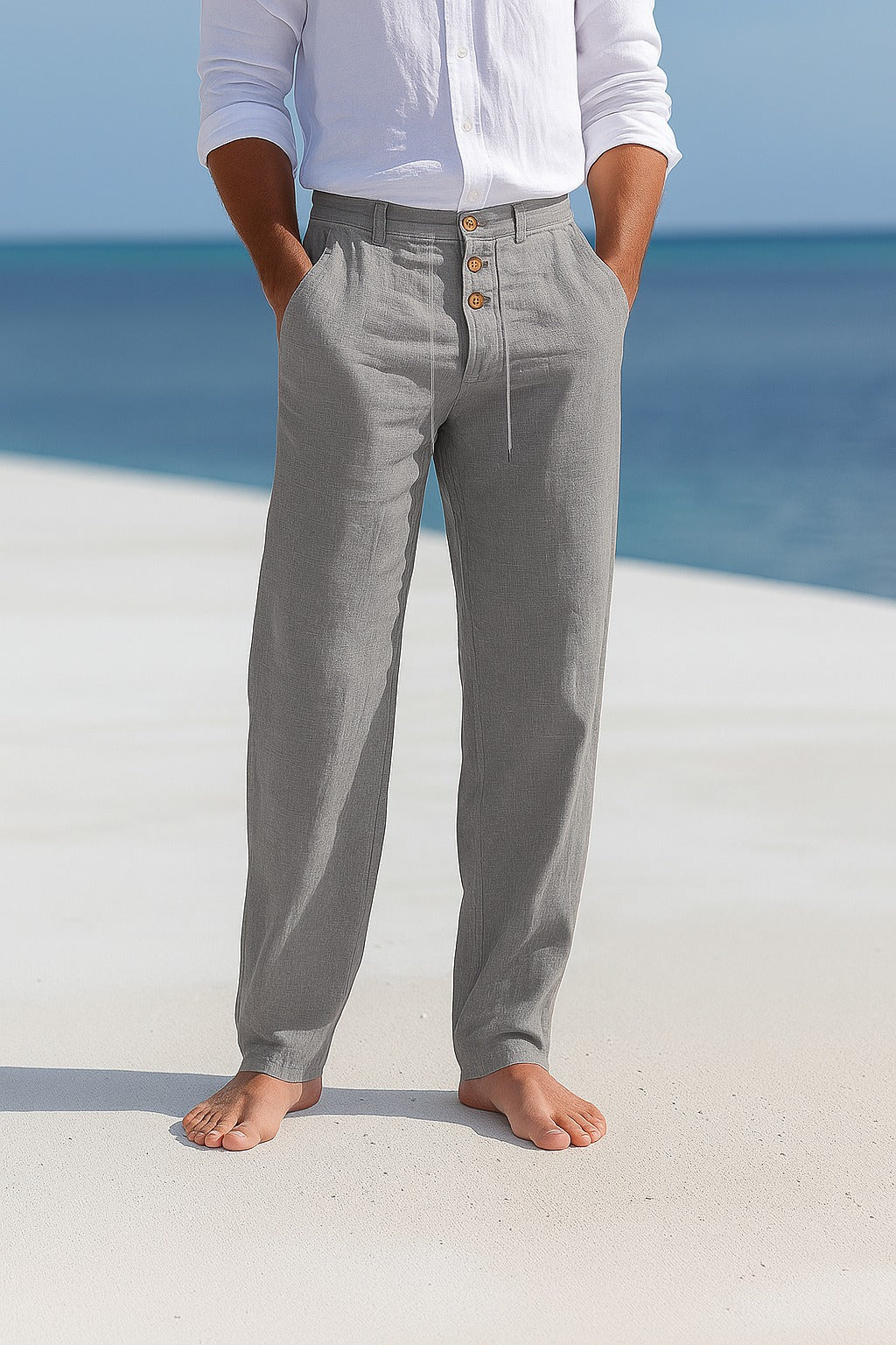 Javier | Pantalones de Lino para Hombre con Cintura Elástica - Noa Lagos