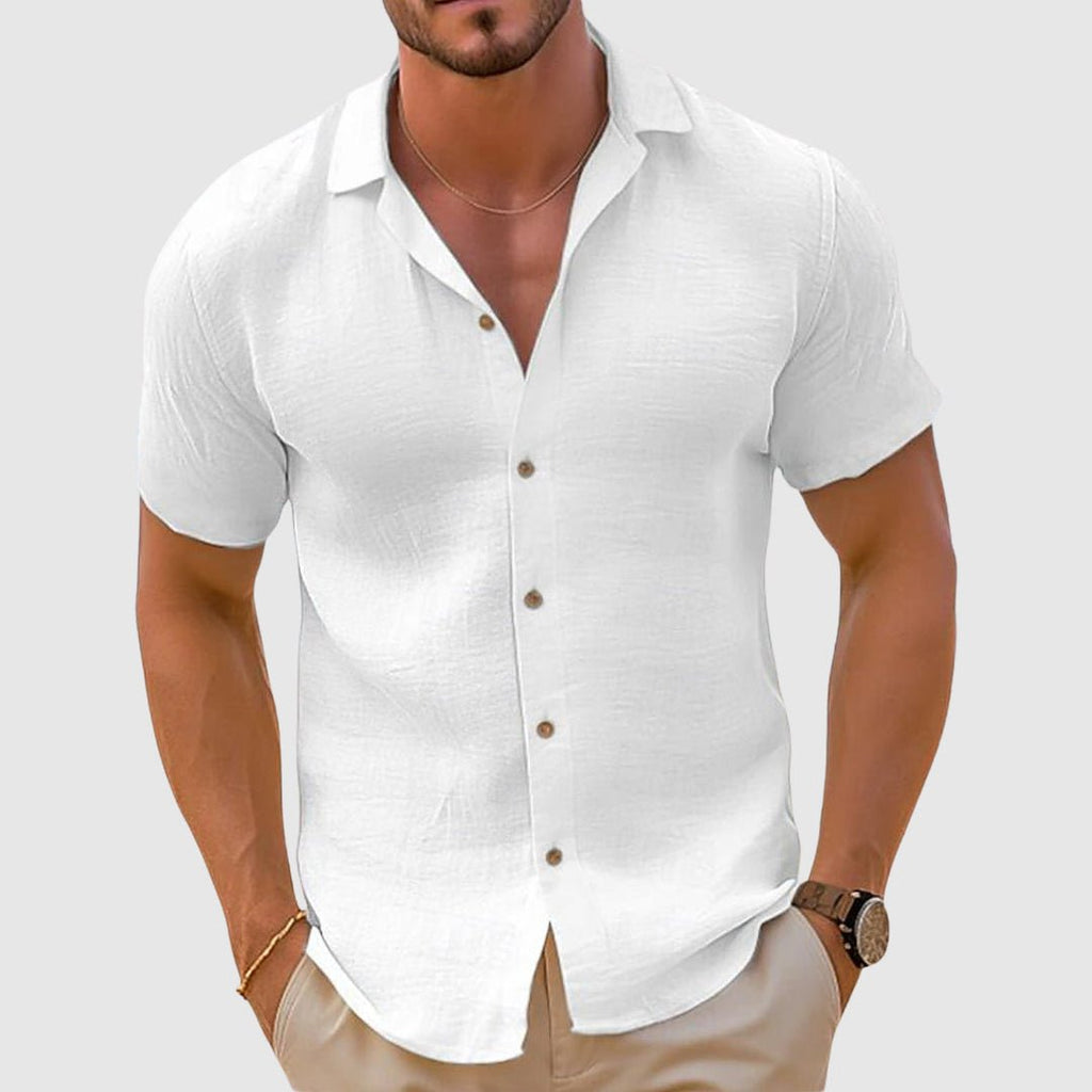 Lorenzo | Camisa de Lino Holgada para Hombre con Diseño Casual - Noa Lagos