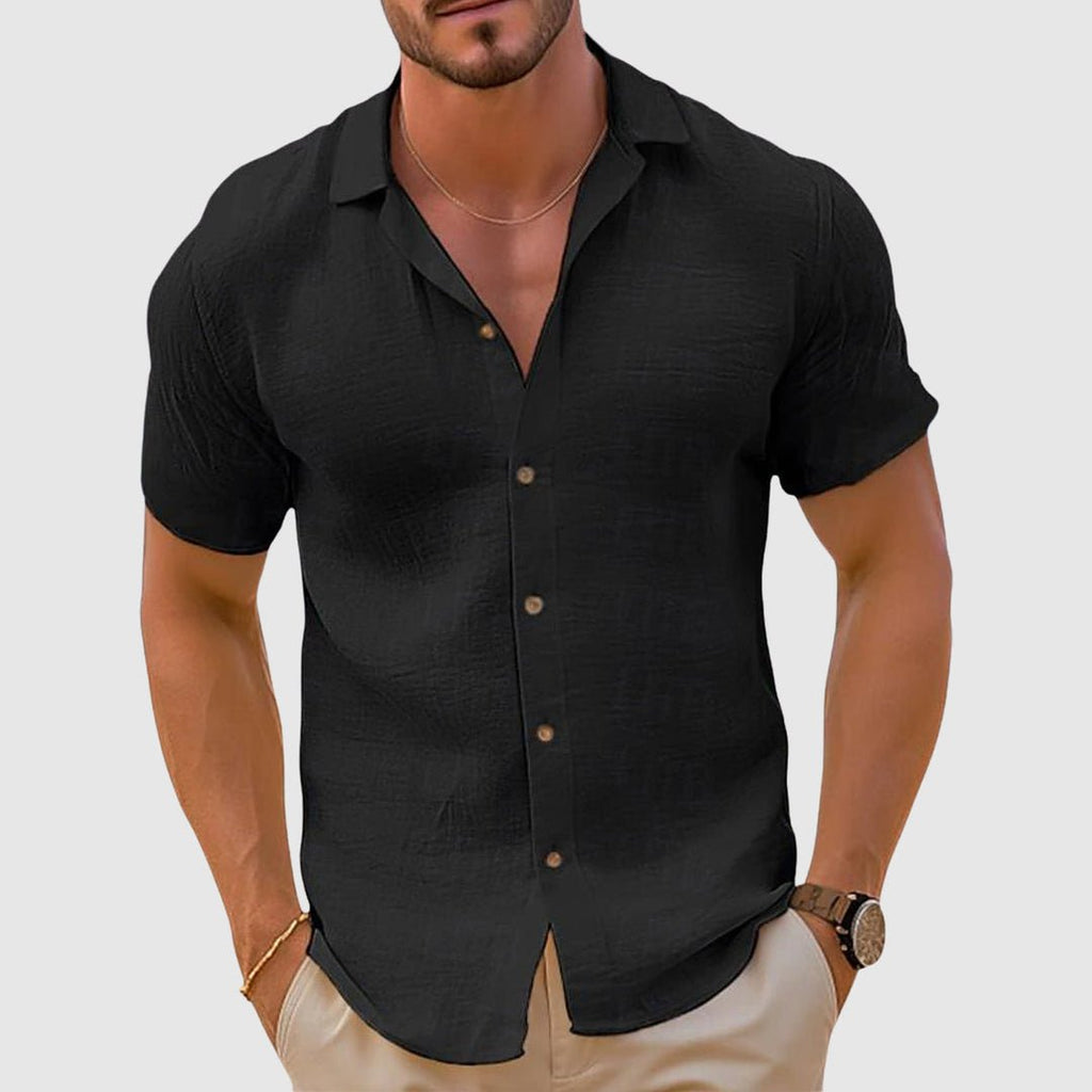 Lorenzo | Camisa de Lino Holgada para Hombre con Diseño Casual - Noa Lagos