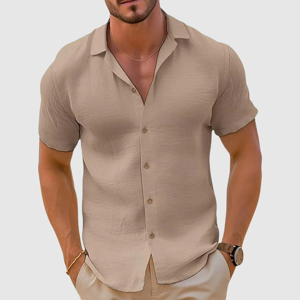 Lorenzo | Camisa de Lino Holgada para Hombre con Diseño Casual - Noa Lagos