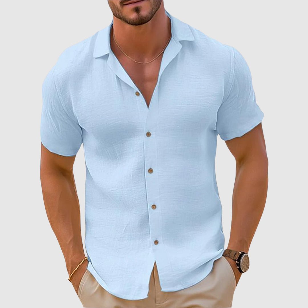 Lorenzo | Camisa de Lino Holgada para Hombre con Diseño Casual - Noa Lagos