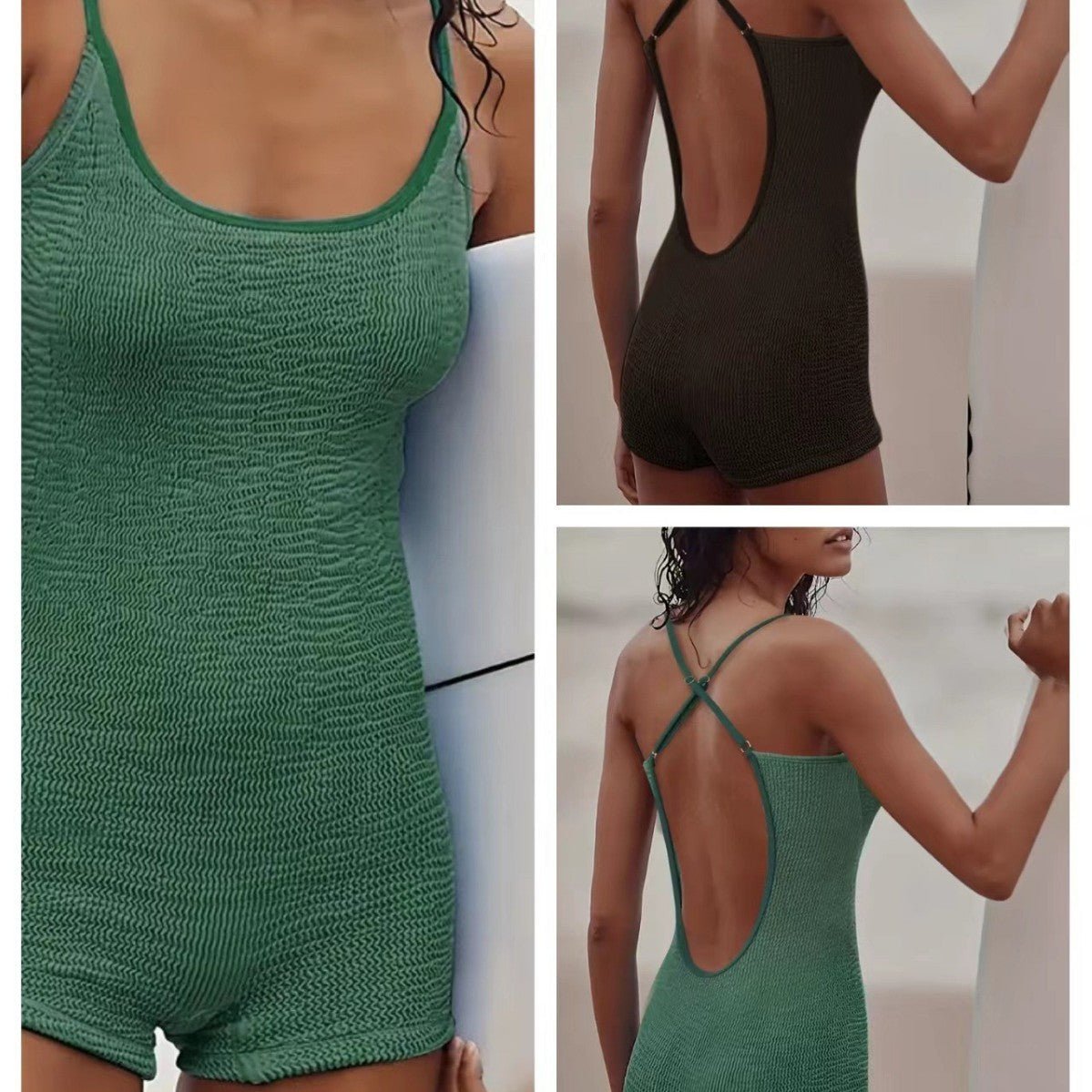 Lucía | Bañador Shorty Deportivo para Mujer con Tejido Texturizado Ideal para Playa - Noa Lagos
