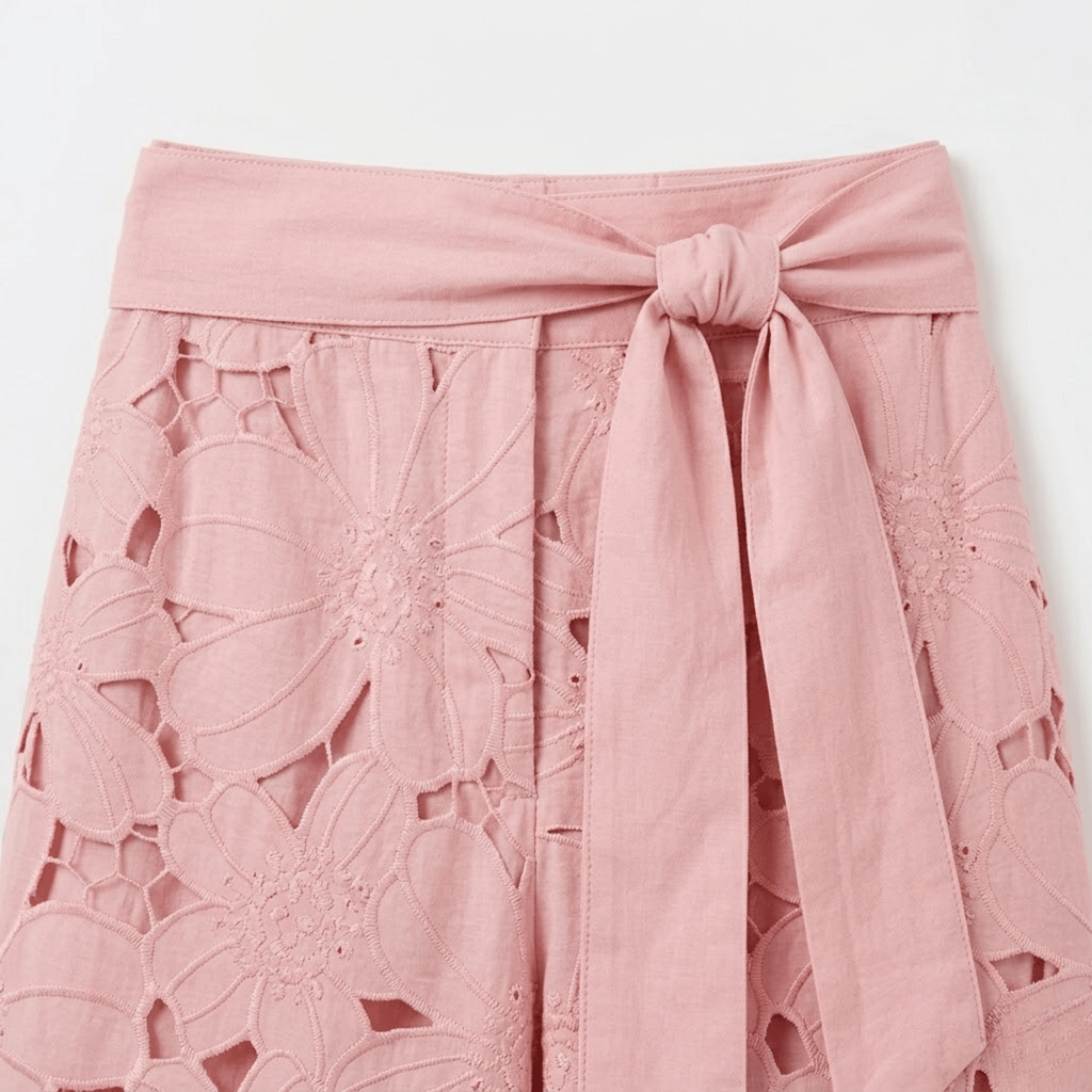 Lucía | Conjunto de Dos Piezas con Top Corto de Encaje y Pantalones Anchos para Mujer - Noa Lagos