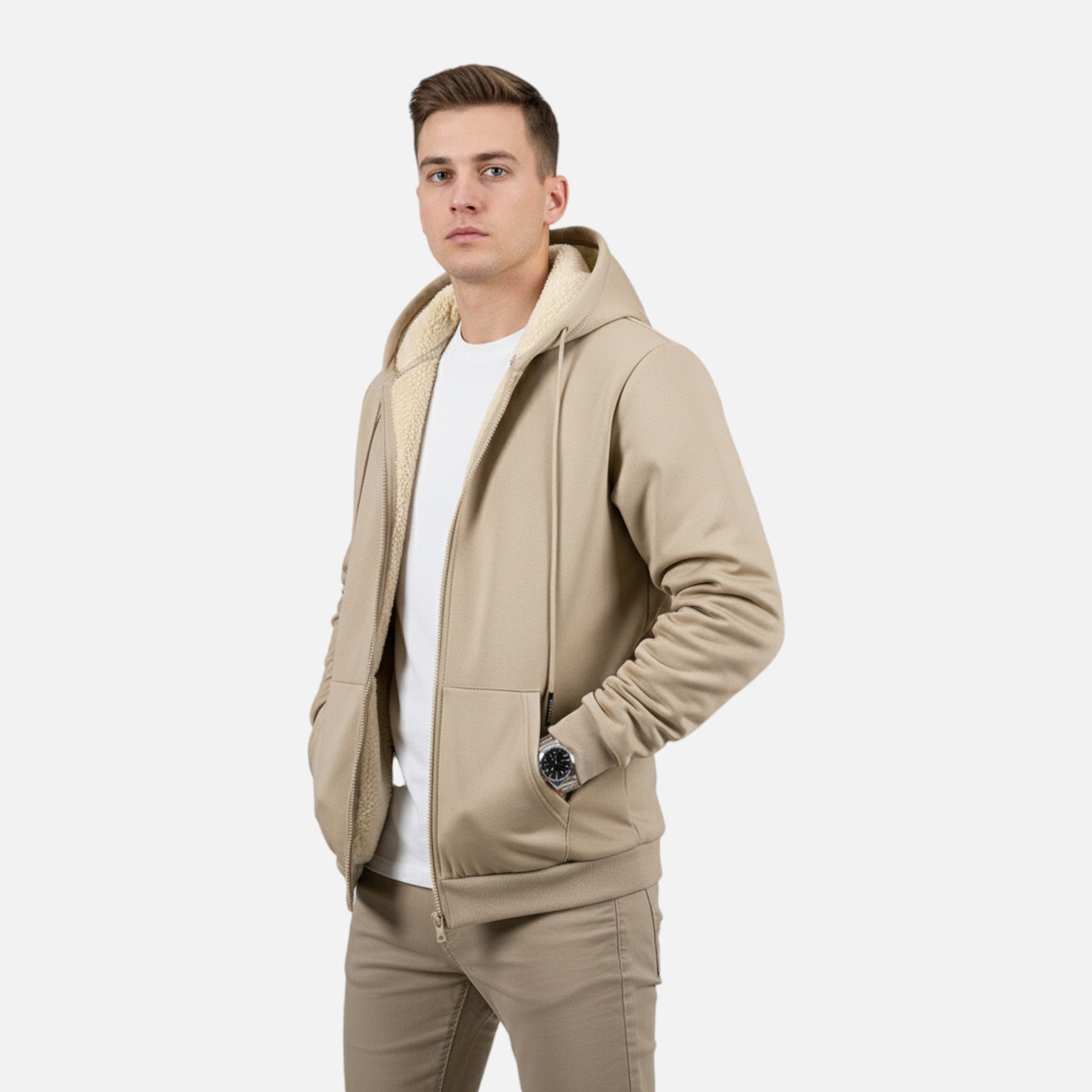 Santiago | Chaqueta con Capucha de Forro Polar para Hombre - Noa Lagos