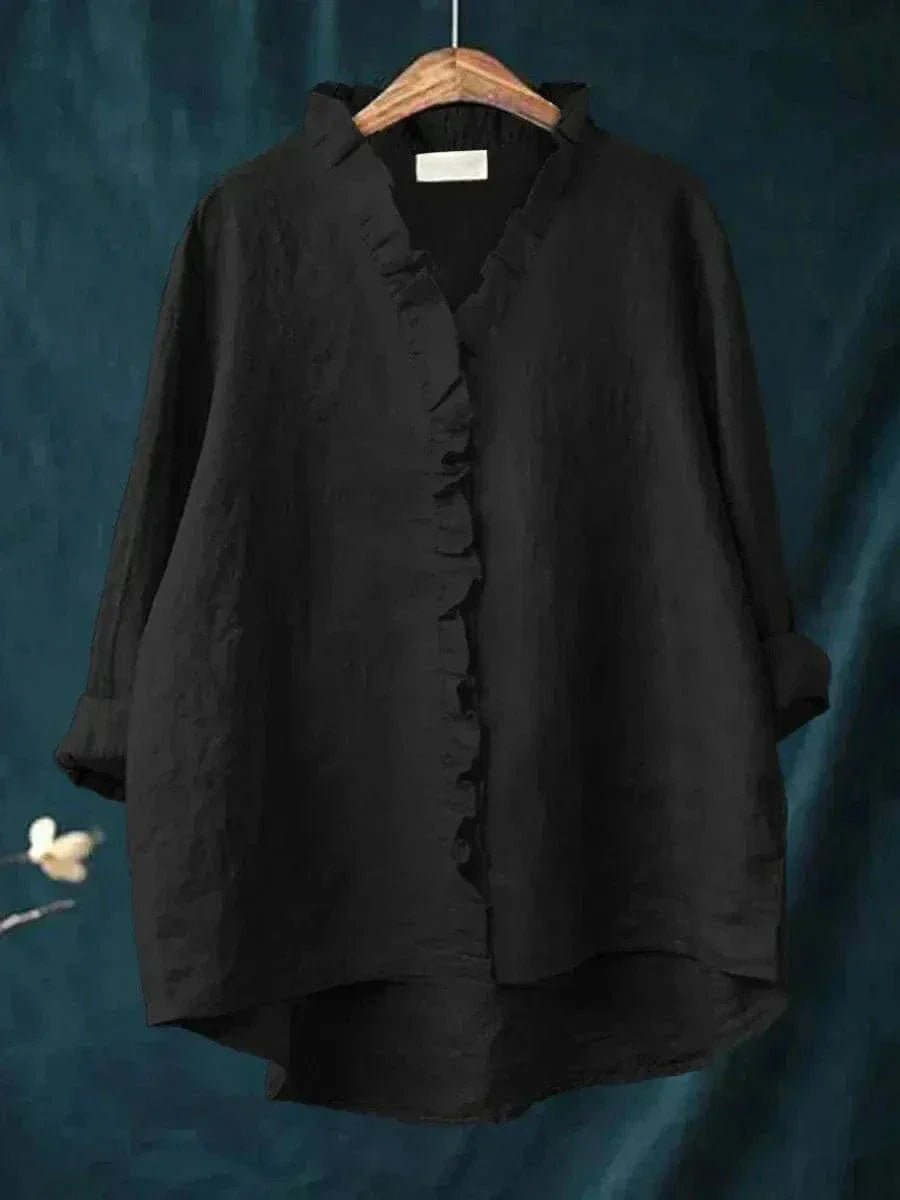 Sofía | Blusa de Lino con Volantes para Mujer Transpirable de Verano - Noa Lagos