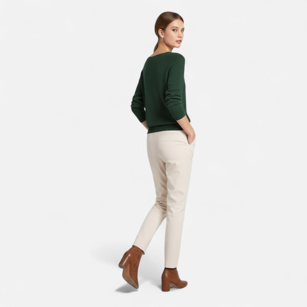 Sofía | Suéter de Lana Merino para Mujer con Cuello Redondo Elegante - Noa Lagos