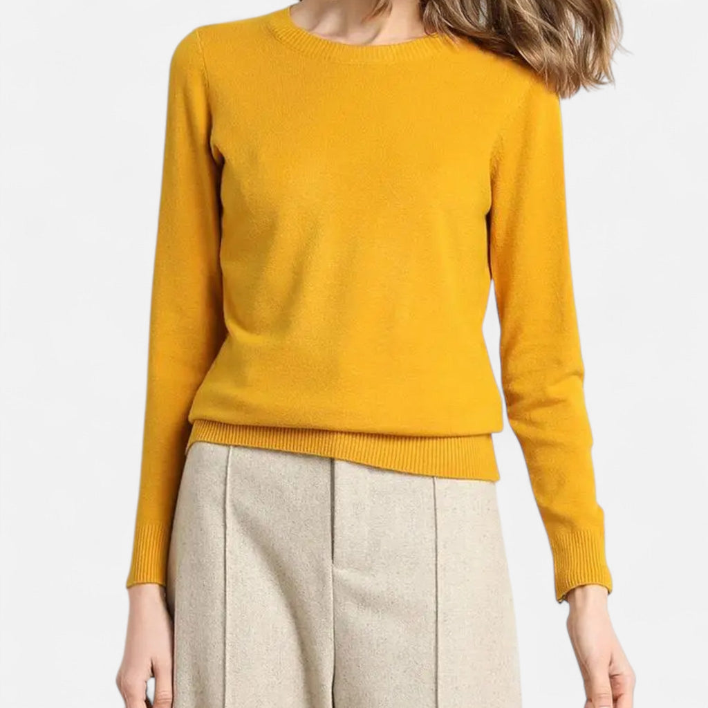 Sofía | Suéter de Lana Merino para Mujer con Cuello Redondo Elegante - Noa Lagos