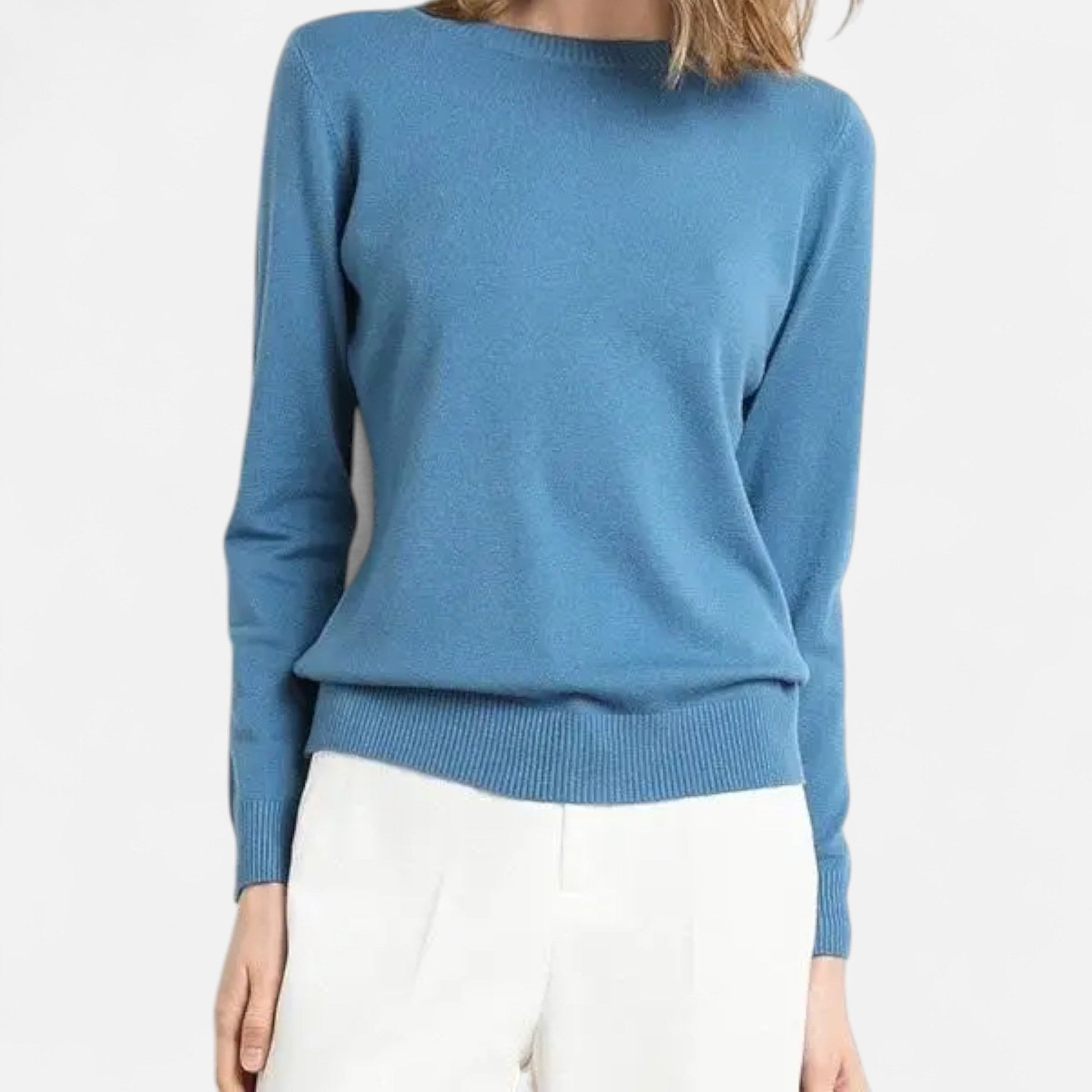 Sofía | Suéter de Lana Merino para Mujer con Cuello Redondo Elegante - Noa Lagos