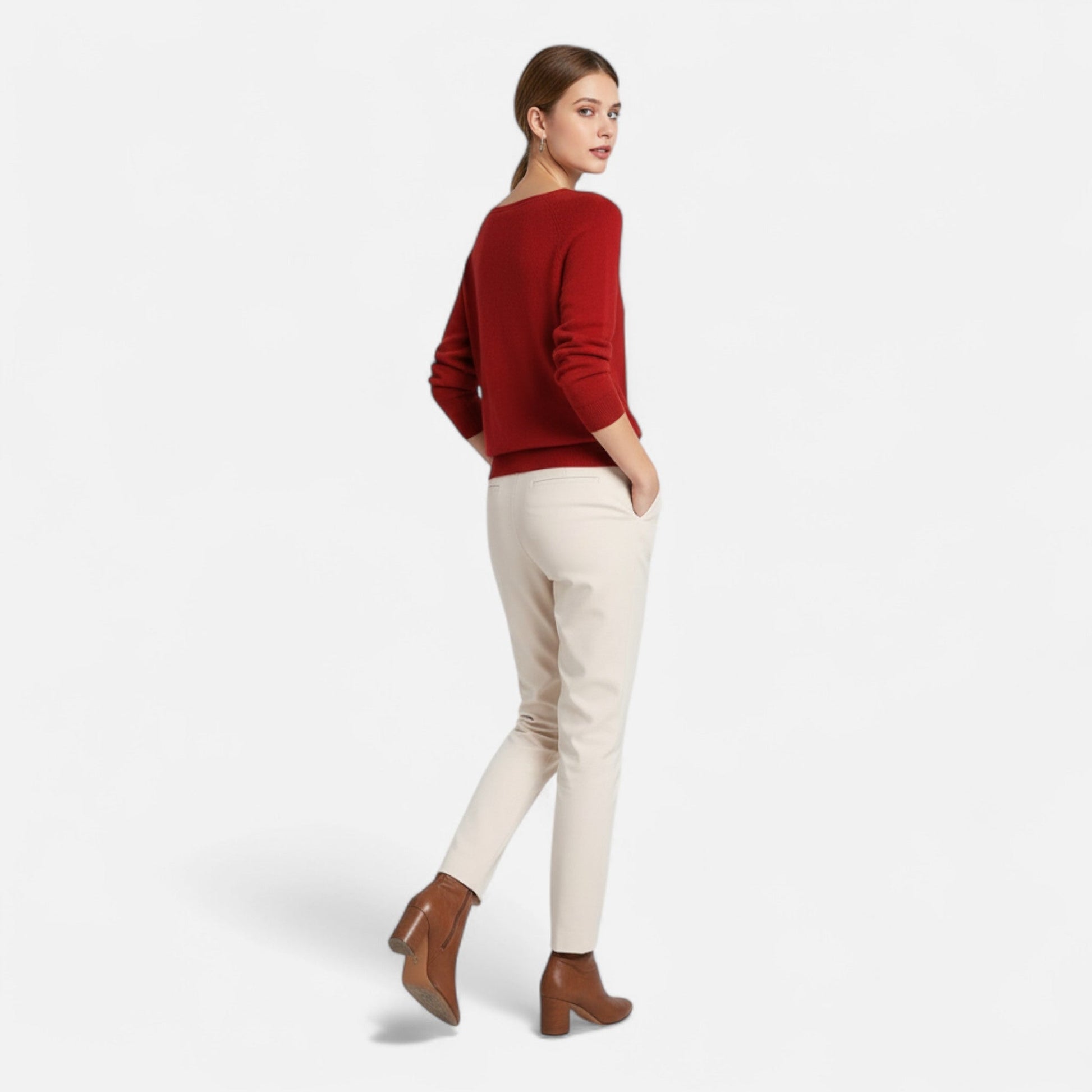 Sofía | Suéter de Lana Merino para Mujer con Cuello Redondo Elegante - Noa Lagos