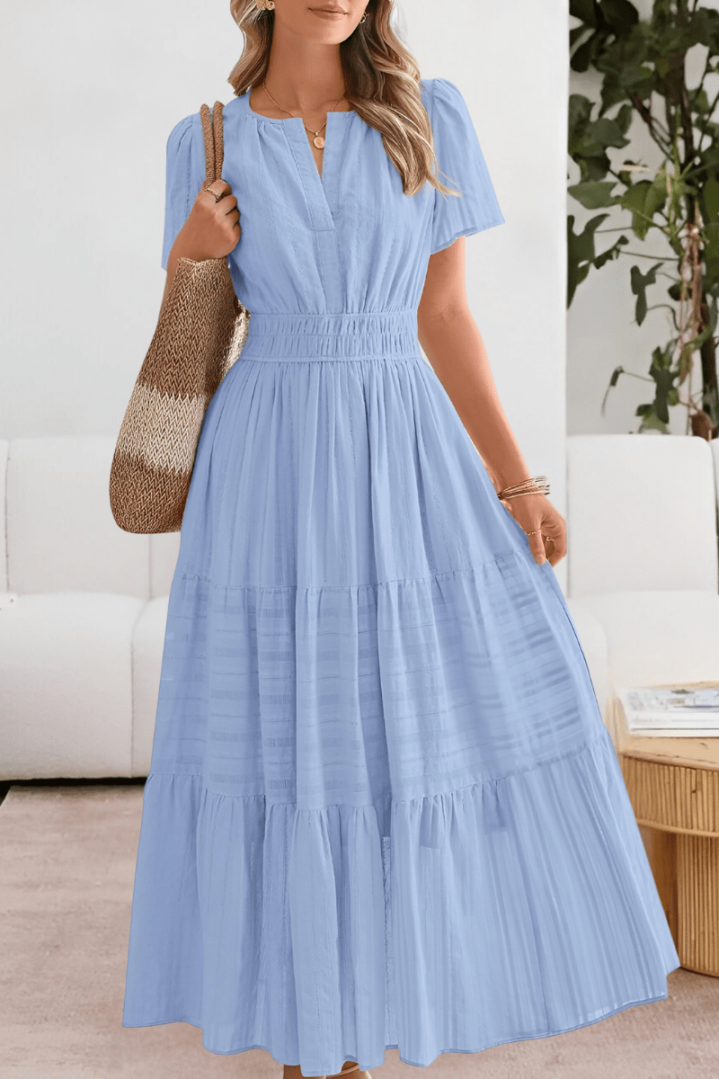 Sofia | Vestido de Verano Maxi con Cintura Fruncida - Noa Lagos