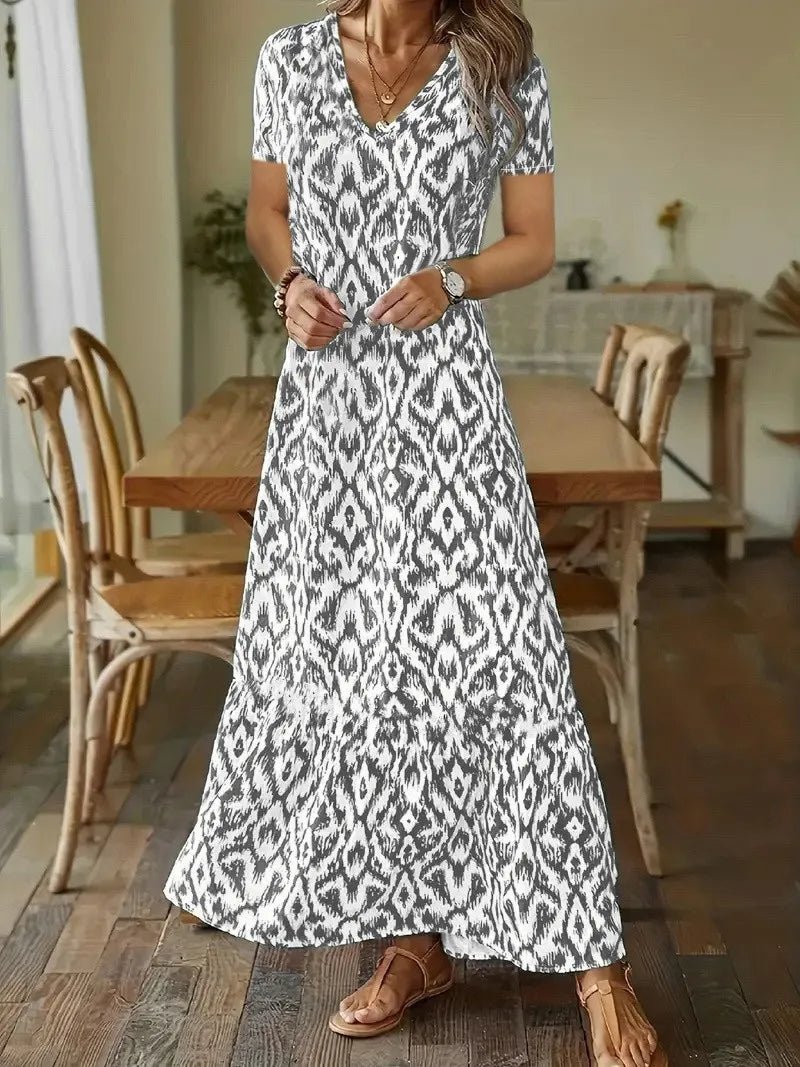 Sofia | Vestido Largo Midi de Verano con Escote en V para Mujer - Noa Lagos